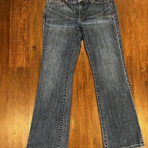 Ann Taylor Curvy Fit Lindsay Waist Jeans Size 6 Womens Blue Stretch Denim